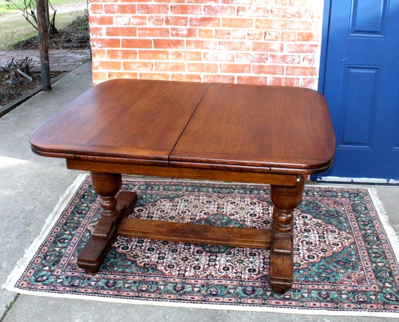 English Antique Oak Drop Leaf Table / Kitchen Table - Etsy