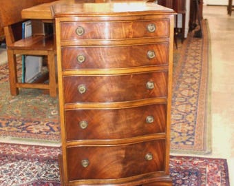 English Mahogany Bevan Funnell Side Cabinet / Small Chest Of Drawer