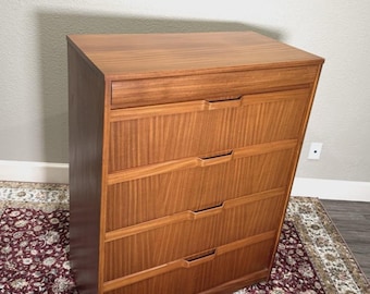 Mid Century Modern Elliotts Teak Chest of Drawers, Vintage Teak Dresser