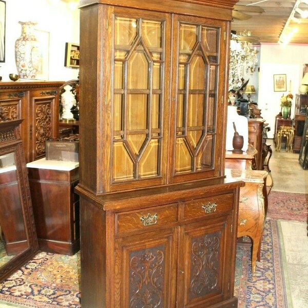 Antique Bookcase Etsy