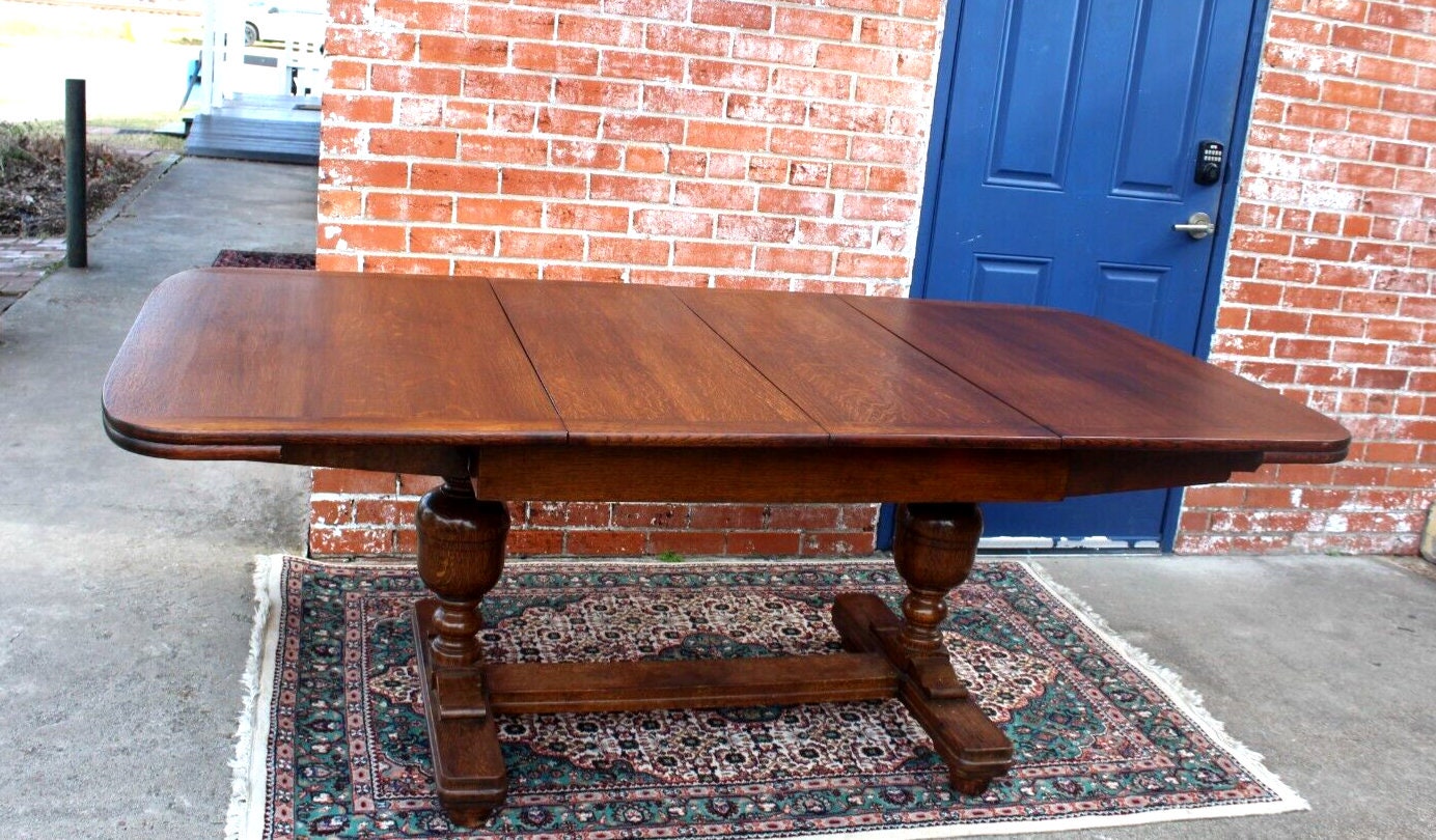 English Antique Oak Drop Leaf Table / Kitchen Table - Etsy