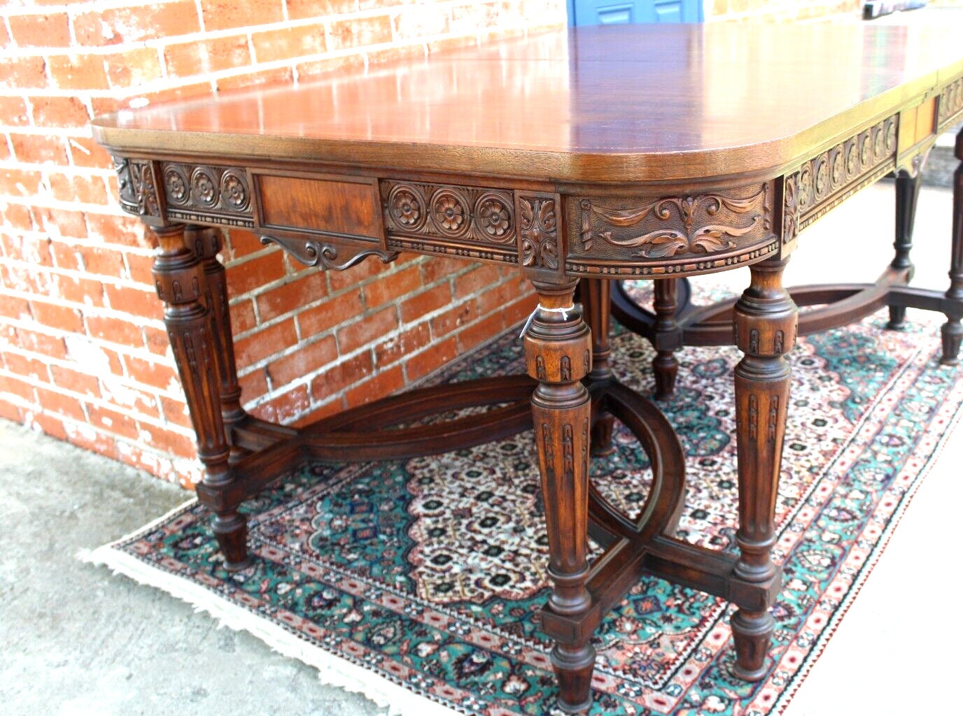 American Antique Mahogany Dining Room Table With 3 Leaves Etsy
