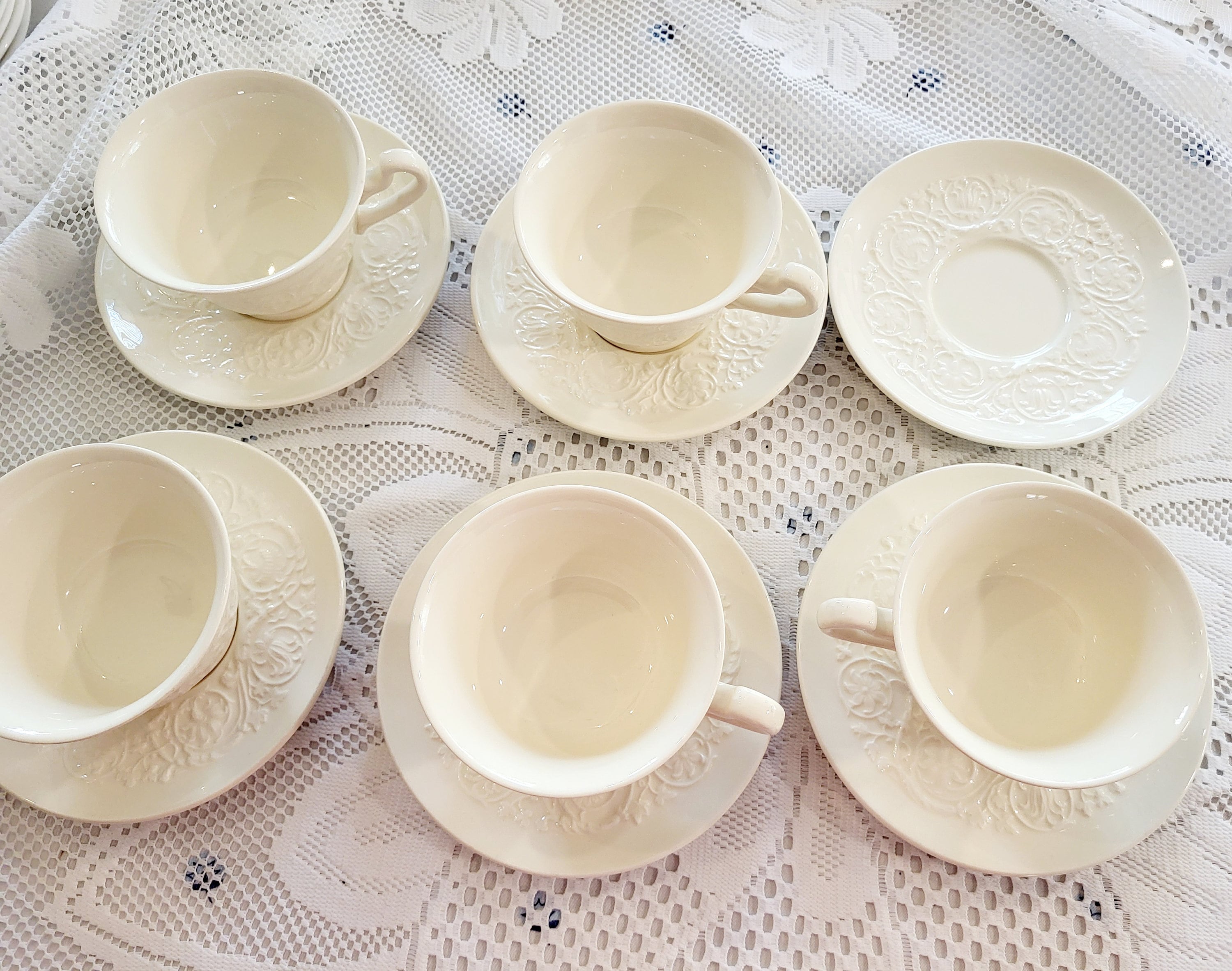 Wedgewood Patrician Cups and Saucers Set Made in England Etsy