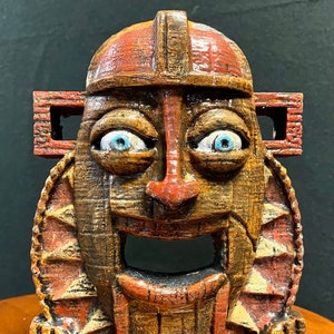 Tiki Mask with face inspired by Disney Enchanted Tiki Room and Trader Sam's Grog Grotto Brown Face