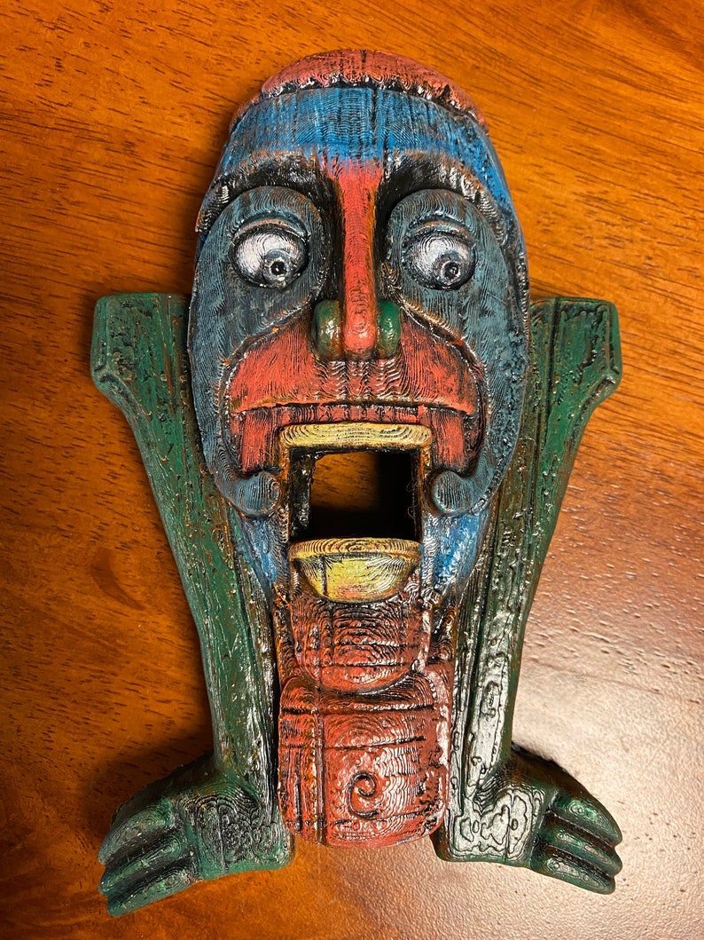 Tiki Mask with face inspired by Disney Enchanted Tiki Room and Trader Sam's Grog Grotto Thin Face