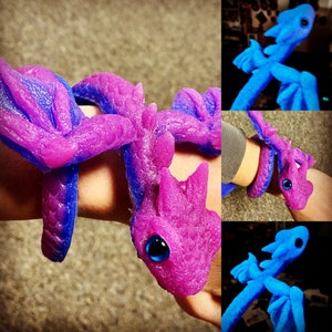 Dragon Wrap Bracelet Glow Pink and Purple Etsy Australia