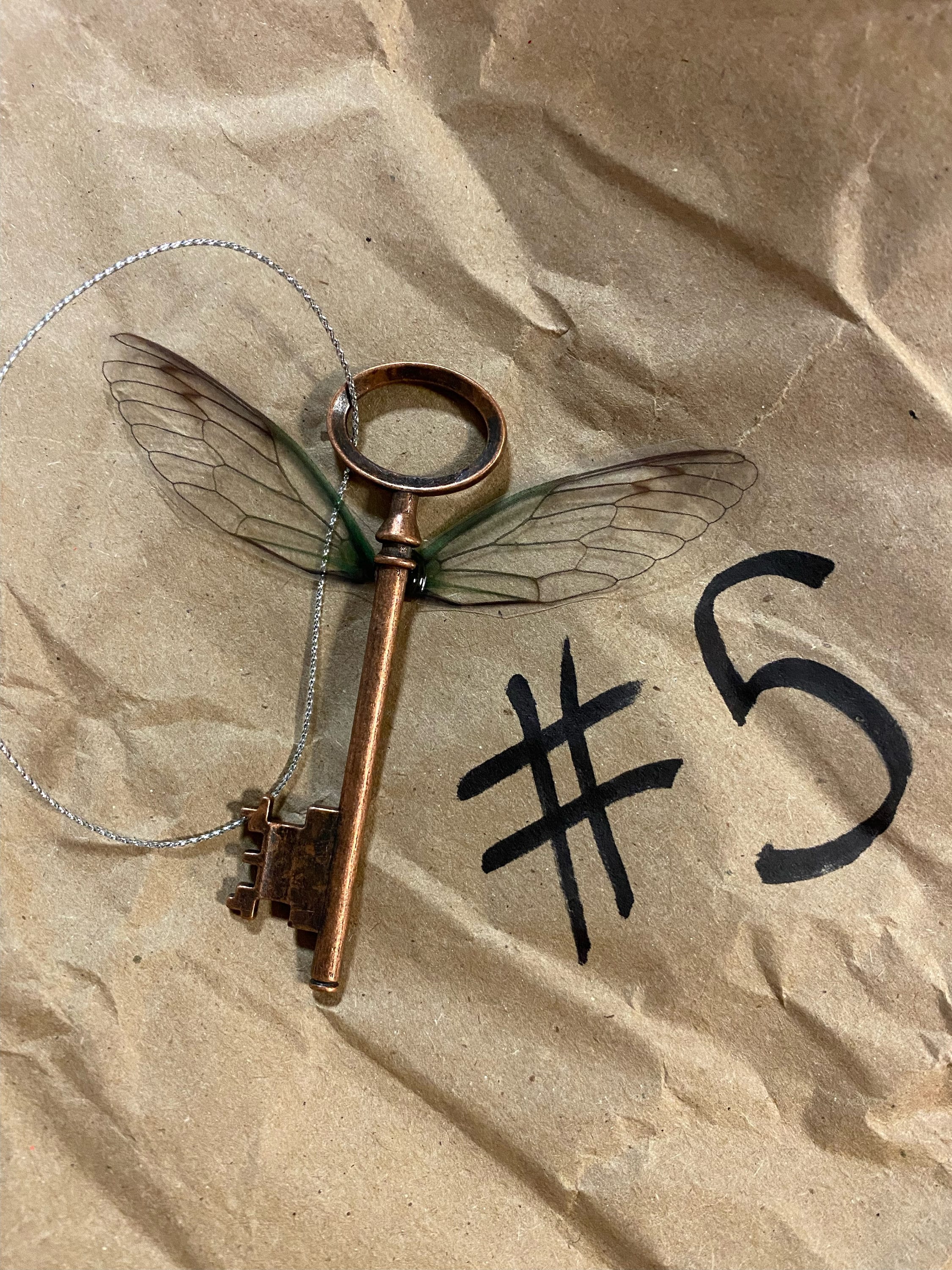 Flying Key Ornament Inspired by Harry Potter With Howler Envelope