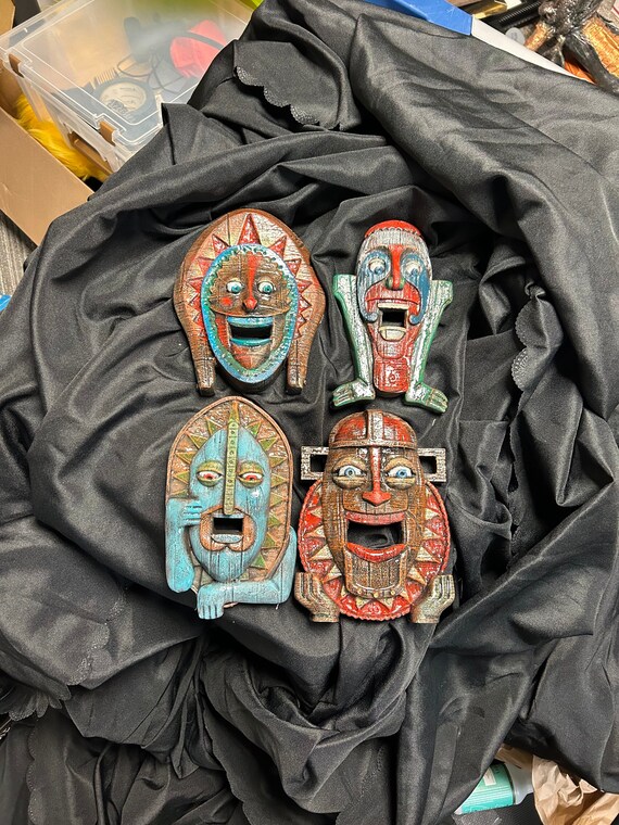 Troubled selv Beloved 4 Tiki Masks With Faces Inspired by Disney Enchanted Tiki Room - Etsy Hong  Kong