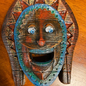 Tiki Mask with face inspired by Disney Enchanted Tiki Room and Trader Sam's Grog Grotto Hat Face