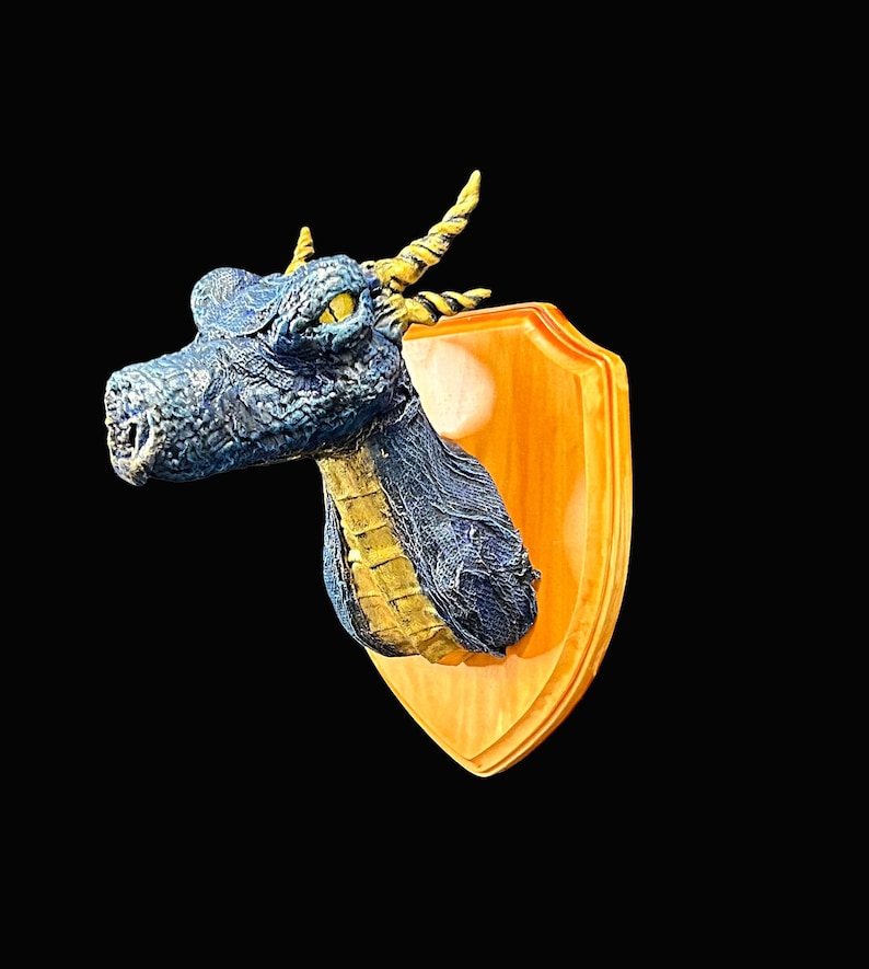 Taxidermy dragon head trophy mounted dragon shield image 2