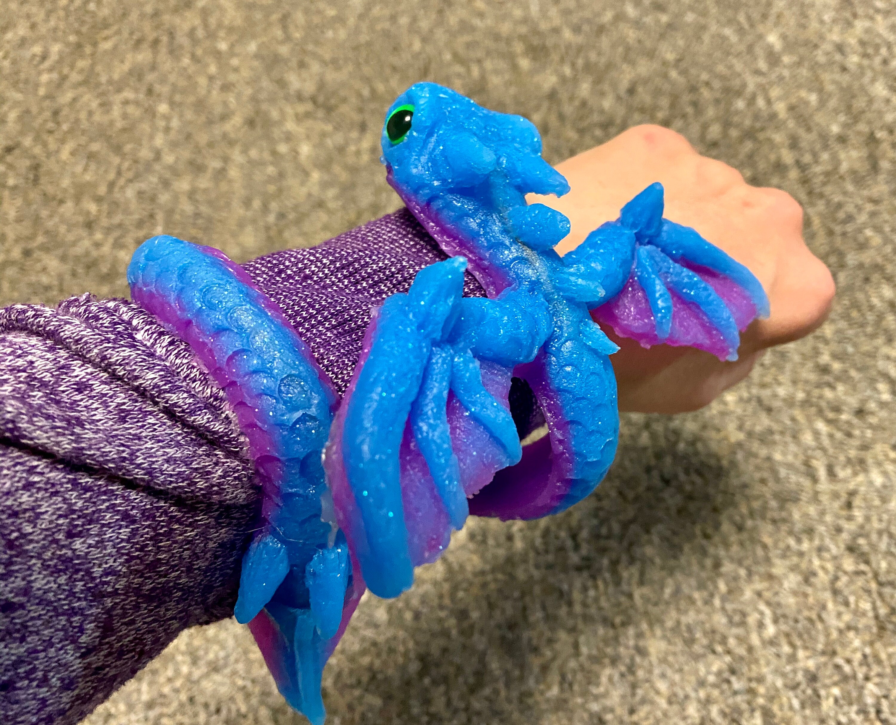 Dragon wrap bracelet glow and sparkle spring colors Etsy