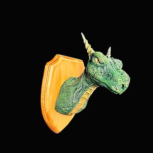 Taxidermy dragon head trophy mounted dragon shield image 6