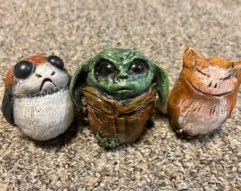 Star Wars Minis! Porg, Baby Yoda, Loth Cat