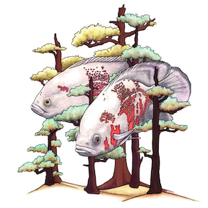 Forest Oscar Fish - Small Art Print - 8&quot;x10&quot; or 11&quot;x14&quot;