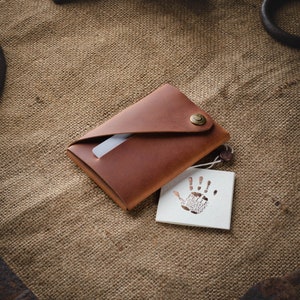 Portefeuille en cuir minimaliste pour homme, porte-cartes pour femme, portefeuille mince, portefeuille pour homme, portefeuille pour femme, porte-monnaie marron classique, cadeau parfait