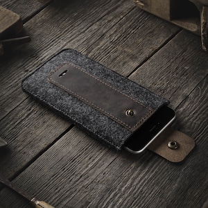 iPhone 16 Pro Max Hülle Braun Braun Crazy Horse Leder 100% Wollfilz iPhone 16+ 16 Pro Hülle iPhone 15 max 16e 16 Pro Tasche