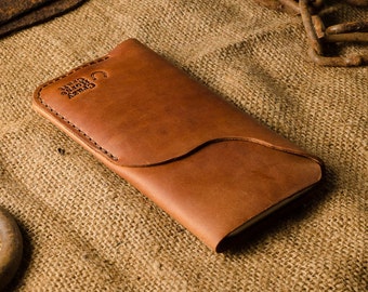 Handmade Genuine Leather Wallet Case For Iphone 15 Pro Max Case For Iphone  14 Pro / 13 Pro With Wristlet Brown Iphone 12 11 mini Italian :  : Handmade Products