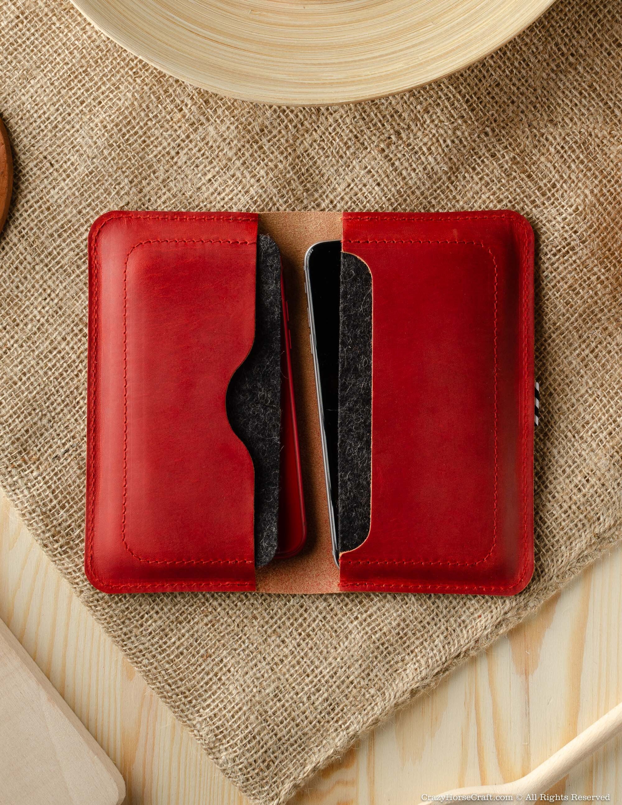 Funda billetera roja iPhone XS para 2 teléfonos funda cuero iPhone XS Max soporte para tarjetas - Imagen 6 de 131