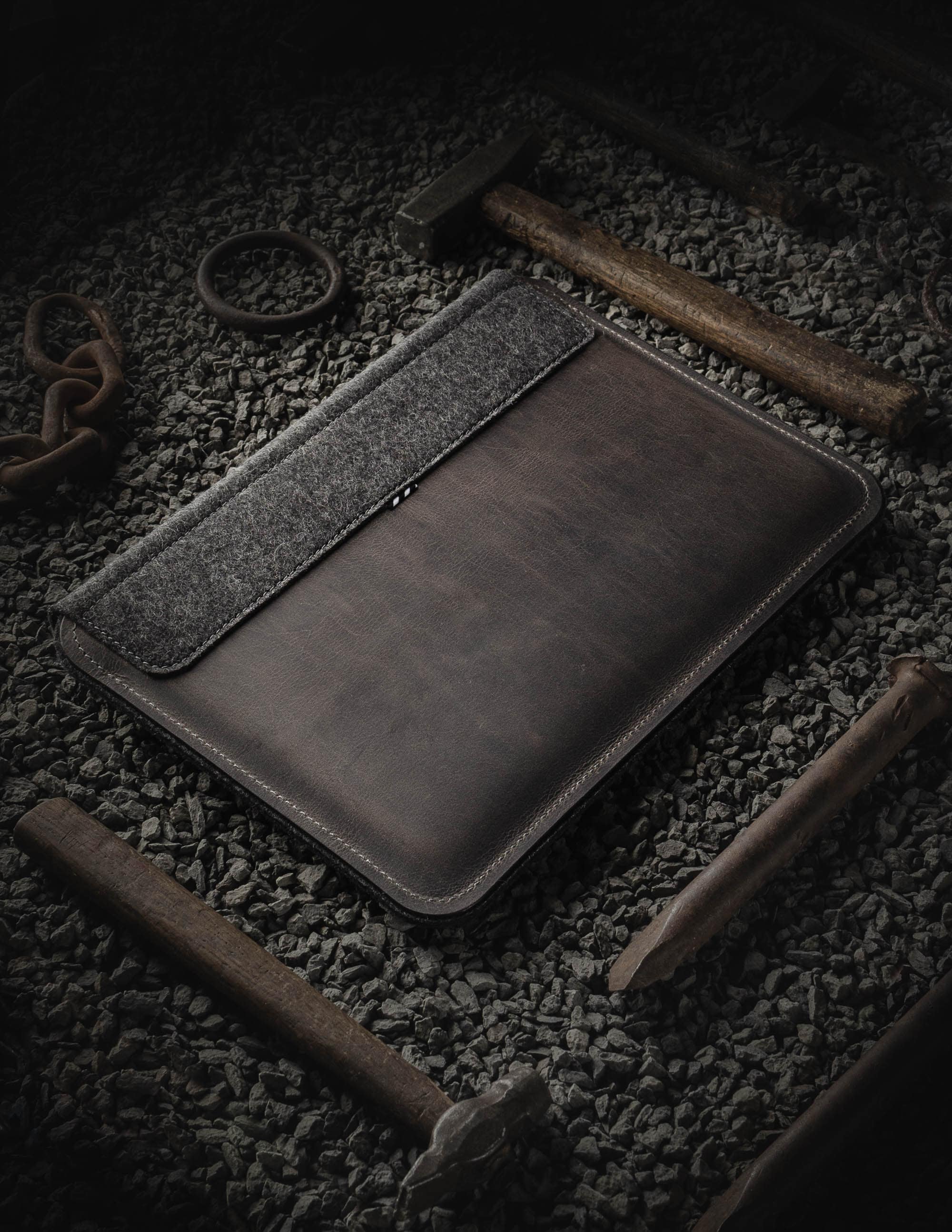 Macbook Pro 16 Case Sleeve Macbook Pro 16" Sleeve Macbook Pro 16 Gray Leather - Picture 10 of 91