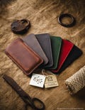 Leather iPhone sleeve case pouch holster personalized slim gift for him her CrazyHorse iPhone 16 Pro Max Plus iPhone 16e iPhone 15 iPhone 14 product logo