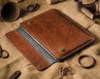 MacBook Air 13 M5- en M4-hoes MB Air 15-inch M3-hoes MacBook Pro 14-inch hoesje M5 MAX Crazy Horse-leer wolvilt MacBook Pro 16 hoes