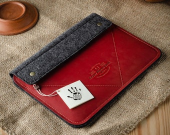 Funda de piel M3 2025 para iPad Air de 11 pulgadas, funda para iPad Air de 13 pulgadas, fieltro de lana, funda para iPad de 10,9 pulgadas, piel Crazy Horse curtida vegetal, funda para iPad Pro de 13 pulgadas