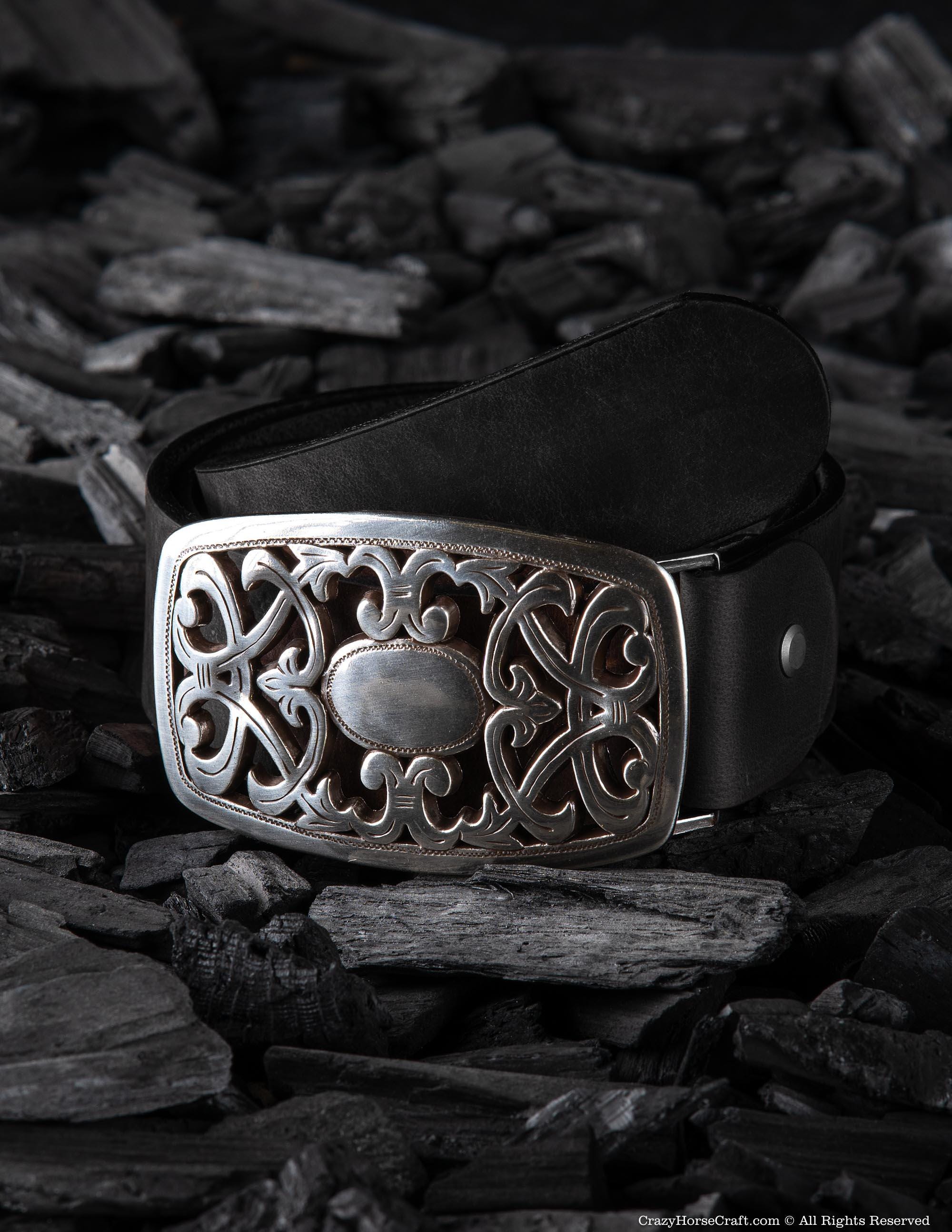Ornate Black Belt - Etsy