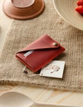 Minimalist wallet for men, card holder for women, slim wallet, men's wallet, women's wallet, coin purse, Red wallet perfect gift for him/her product logo