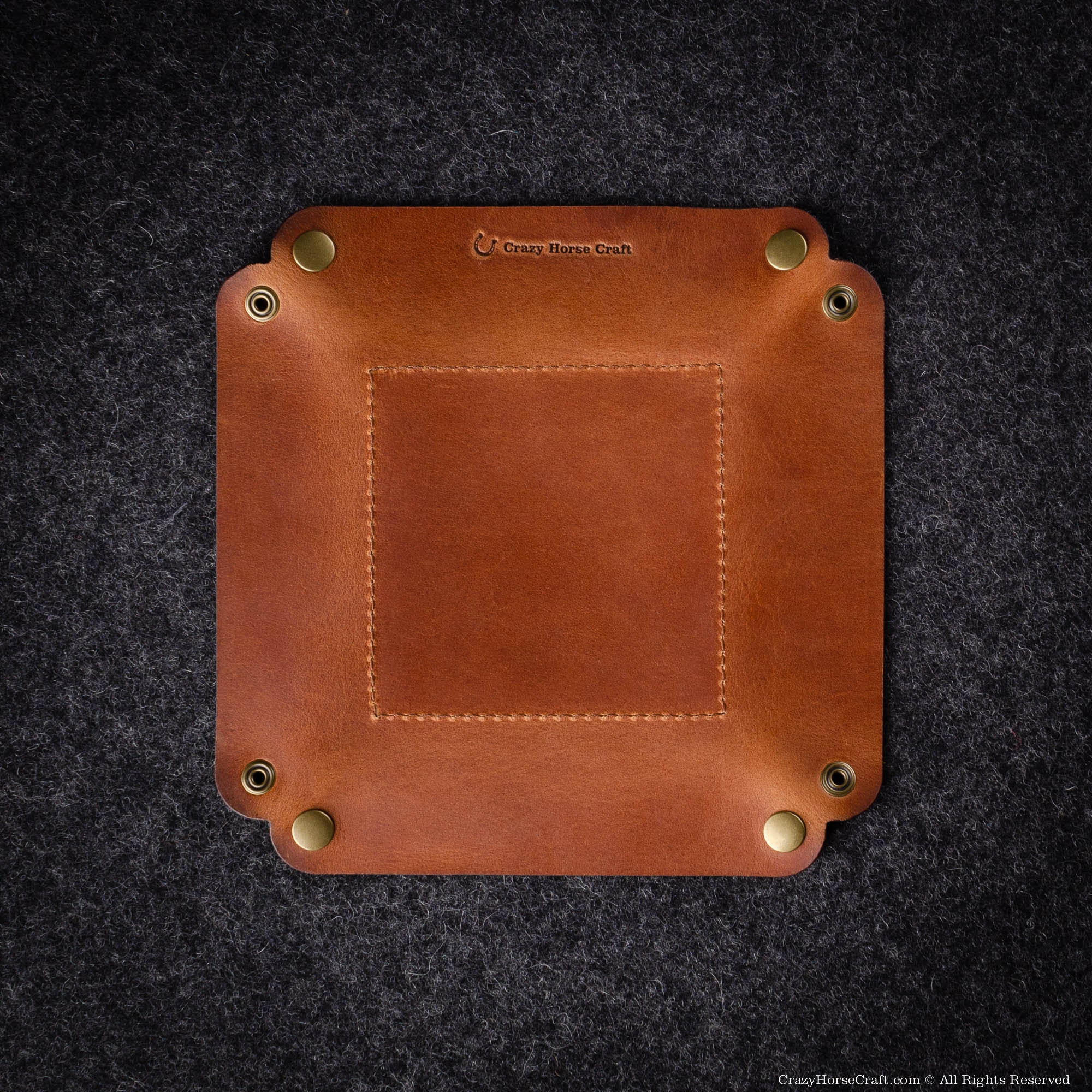 Veg Tanned Leather Valet Tray Desk Organizer Vanity Tray Leather Handcrafted - Picture 3 of 16