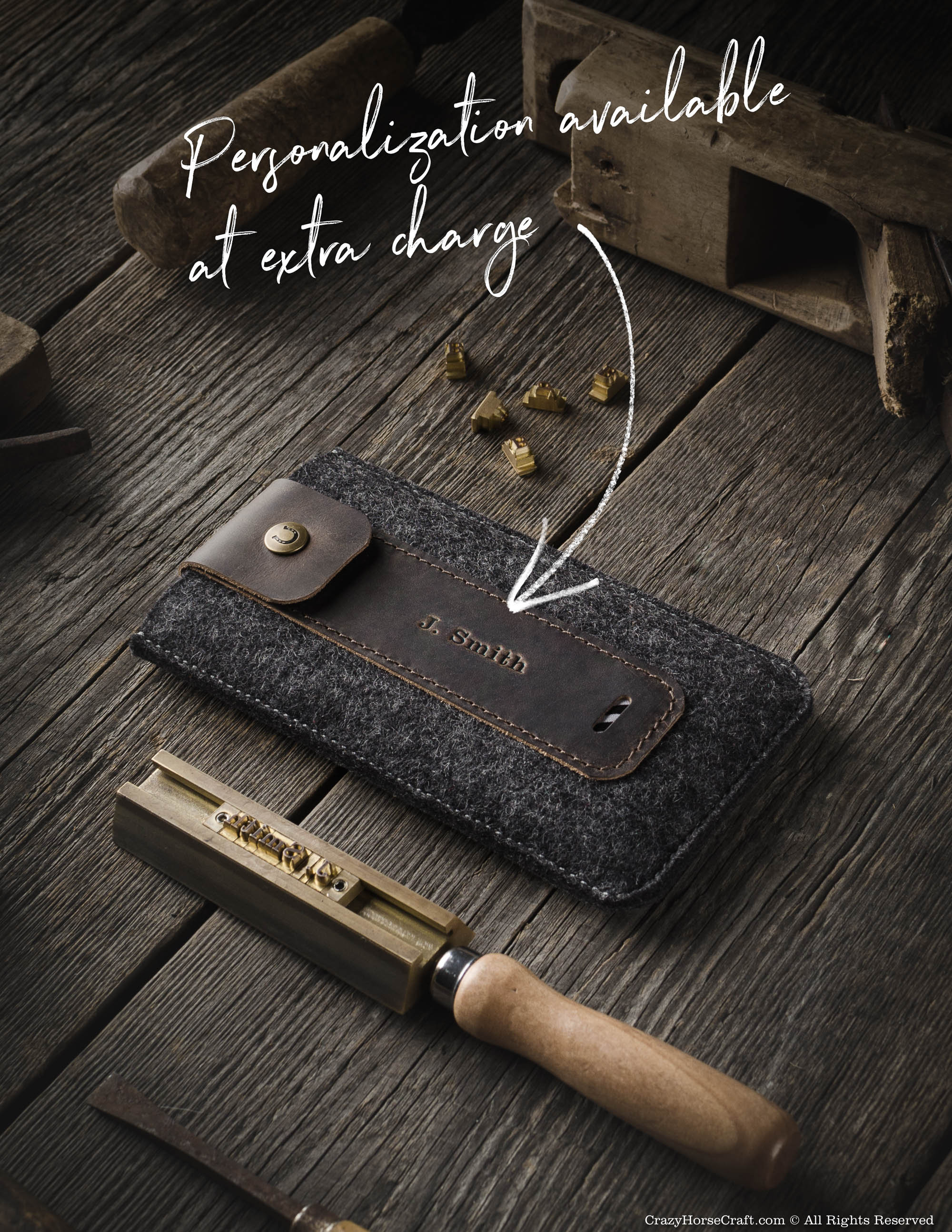 iPhone 14 13 funda madera marrón 100 % lana fieltro cuero italiano - Imagen 9 de 169