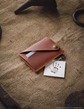 Minimalist leather wallet for men, card holder for women, slim wallet, men's wallet, women's wallet, Classic Brown coin purse, perfect gift product logo