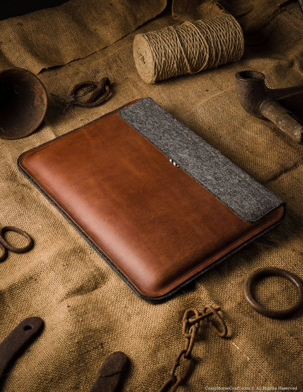 Woodcessories EcoPouch MacBook Pro Sleeve Leer 15 inch