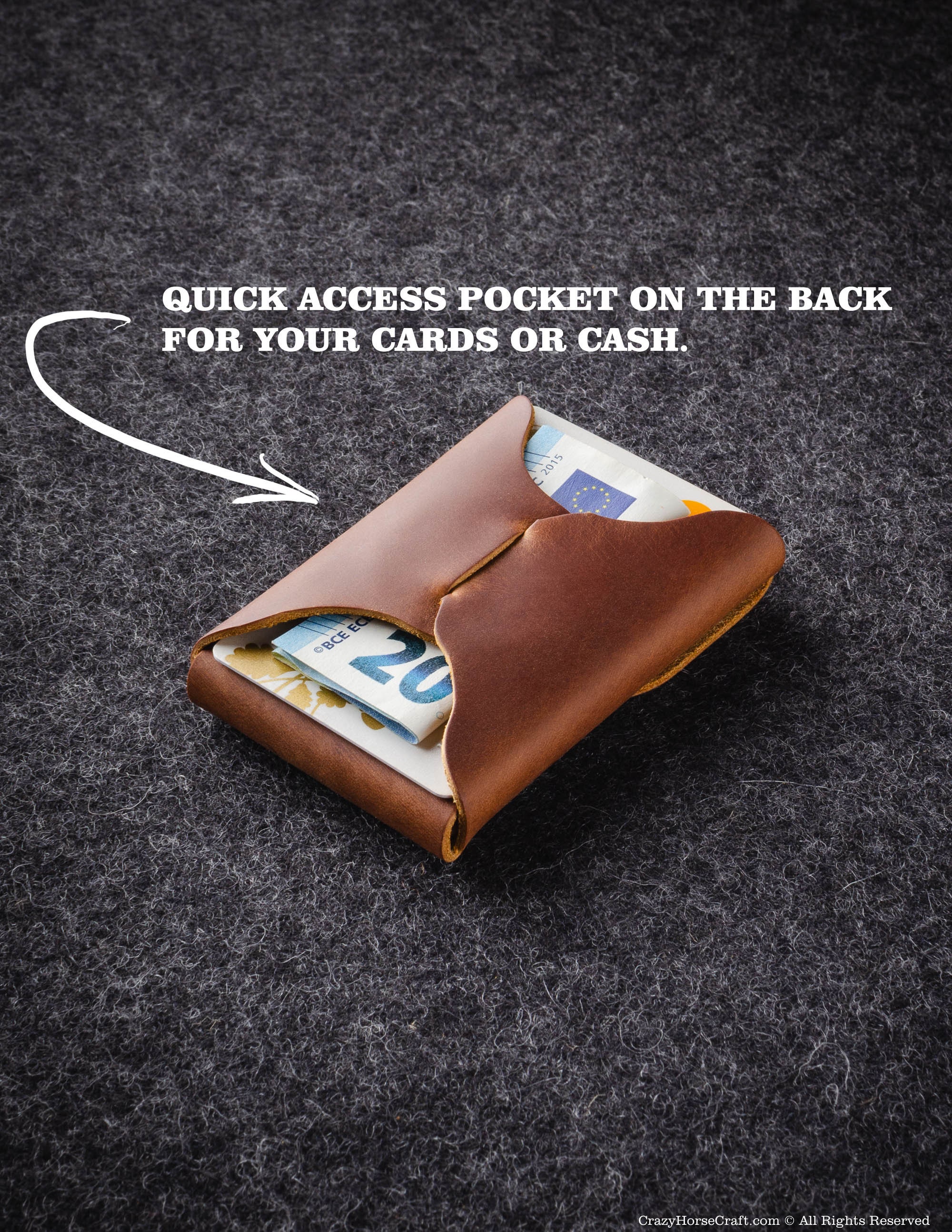 FLYINGQIN Men's Crazy Horse Leather Wallet – Trifold Design With Coin Pocket & Button Closure (Brown) - View #10