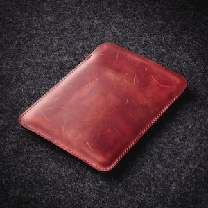Funda para Kindle de piel curtida vegetal italiana Kindle Paperwhite de 7" con 6 fundas para libros electrónicos Funda Colorsoft para Kindle Paperwhite de 11" Soporte para Kindle Paperwhite Fragola Red