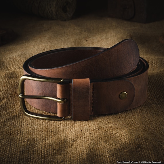 Classic Brass Belt for Men and Women, Italian Vegetable  display picture 2