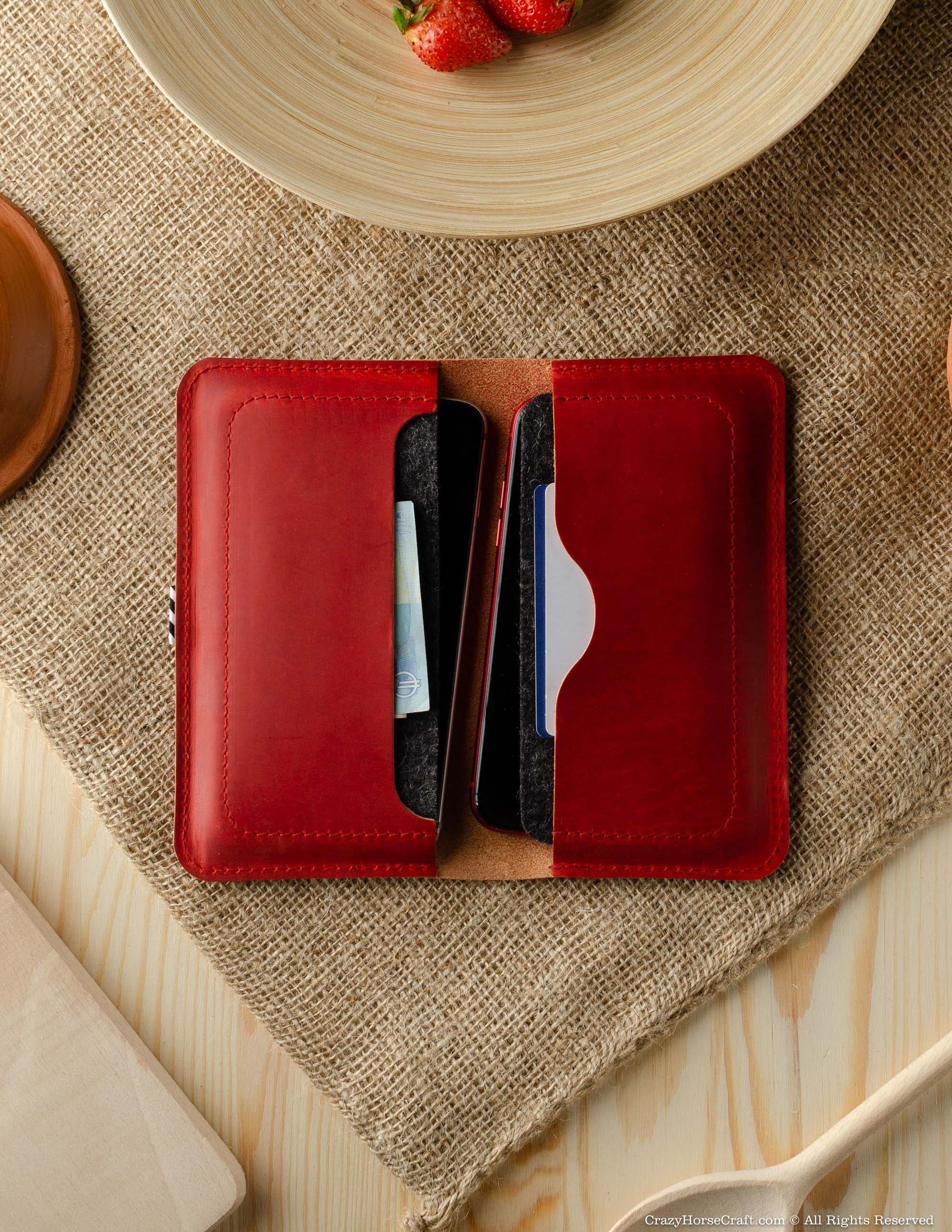 Funda billetera roja iPhone XS para 2 teléfonos funda cuero iPhone XS Max soporte para tarjetas - Imagen 3 de 131