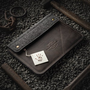 Custodia in pelle M4 per iPad Pro da 11 pollici, custodia grigia per iPad Pro 13, NUOVA custodia M2 per iPad Air 13 portapenne in lana Crazy Horse, borsa per iPad 10.9