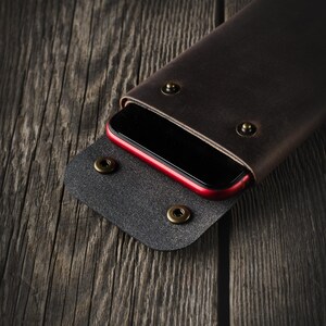 iPhone Xs, Xs Max & Xr case / wallet, minimalist wallet/card holder, unique brown Crazy Horse leather, iPhone SE sleeve, iPhone 11/8/7 cover