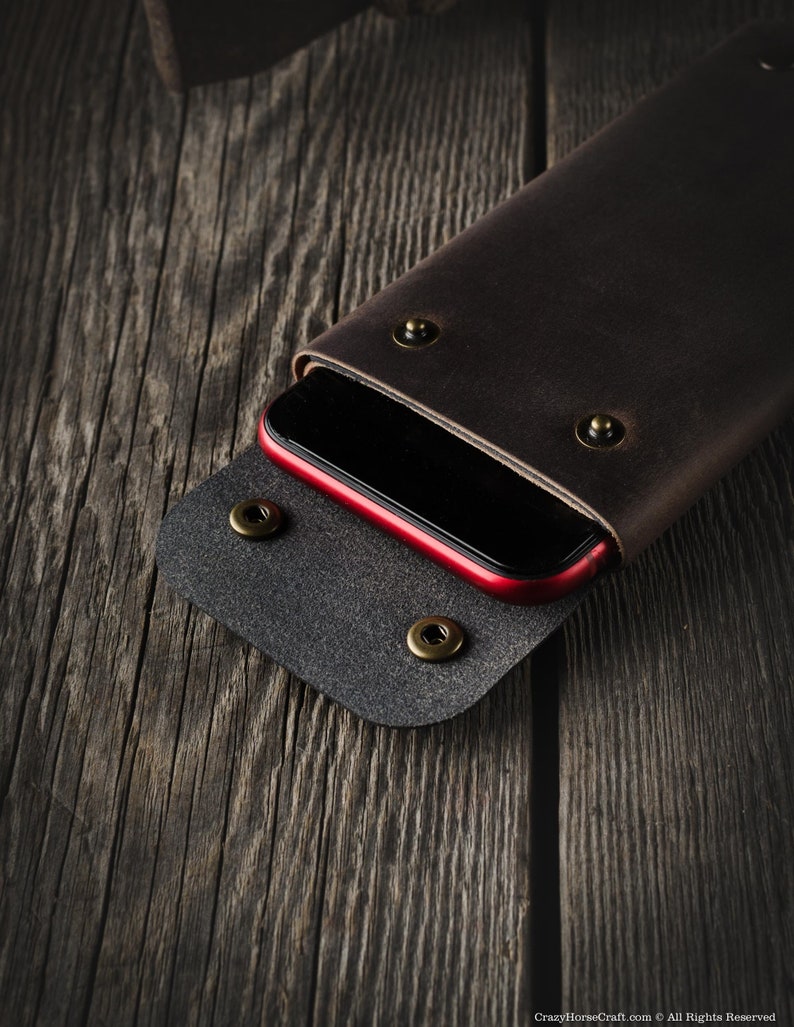 iPhone Xs, Xs Max & Xr case / wallet, minimalist wallet/card holder, unique brown Crazy Horse leather, iPhone SE sleeve, iPhone 11/8/7 cover 
