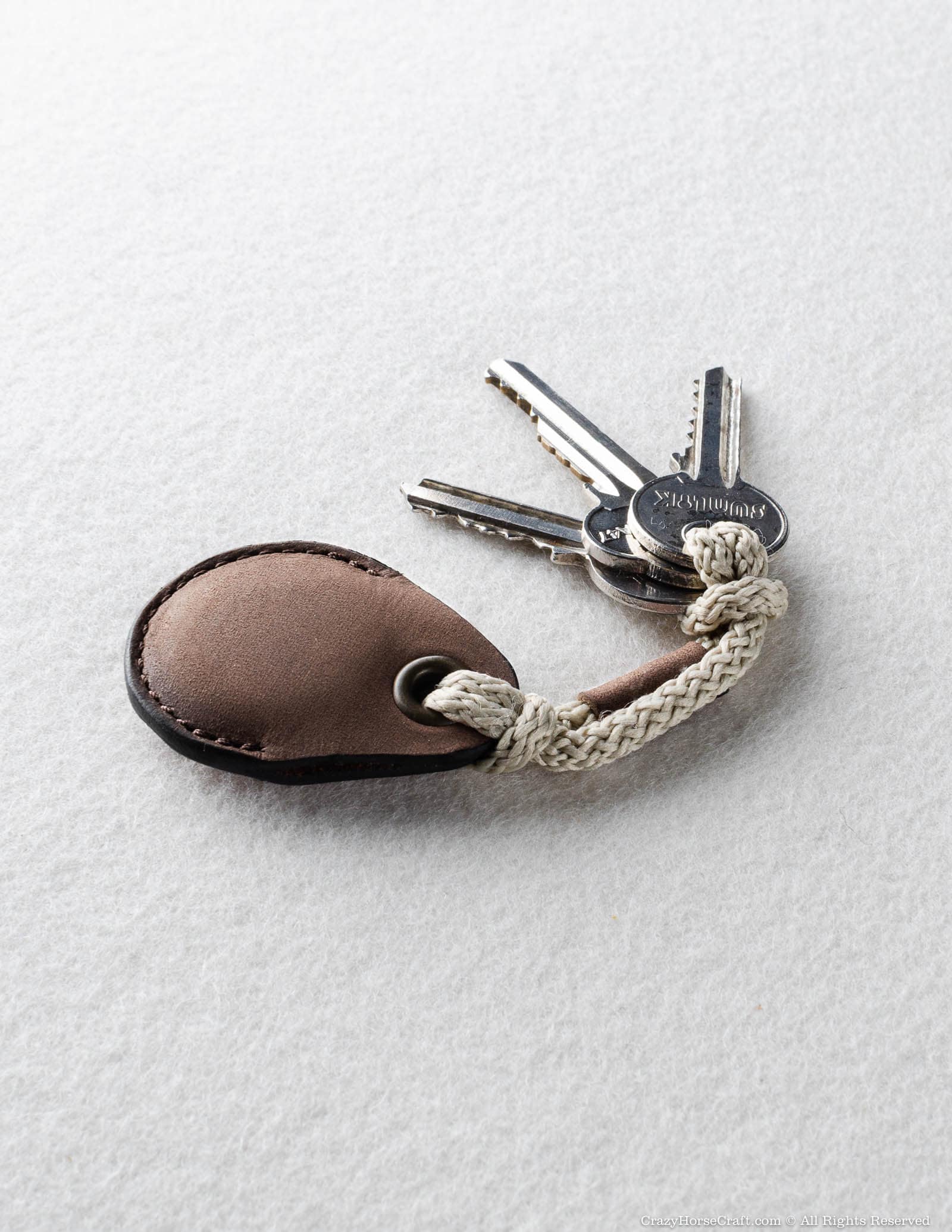 Cuero Marrón Airtag Soporte Mochila Anillo Llavero Italiano Vegetal Cuero Curtido - Imagen 4 de 19