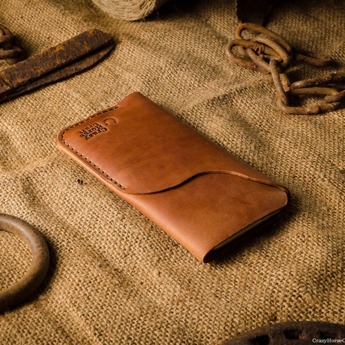 Vintage Distressed Leather Iphone 14 Plus 13 12 Case Sleeve - Etsy