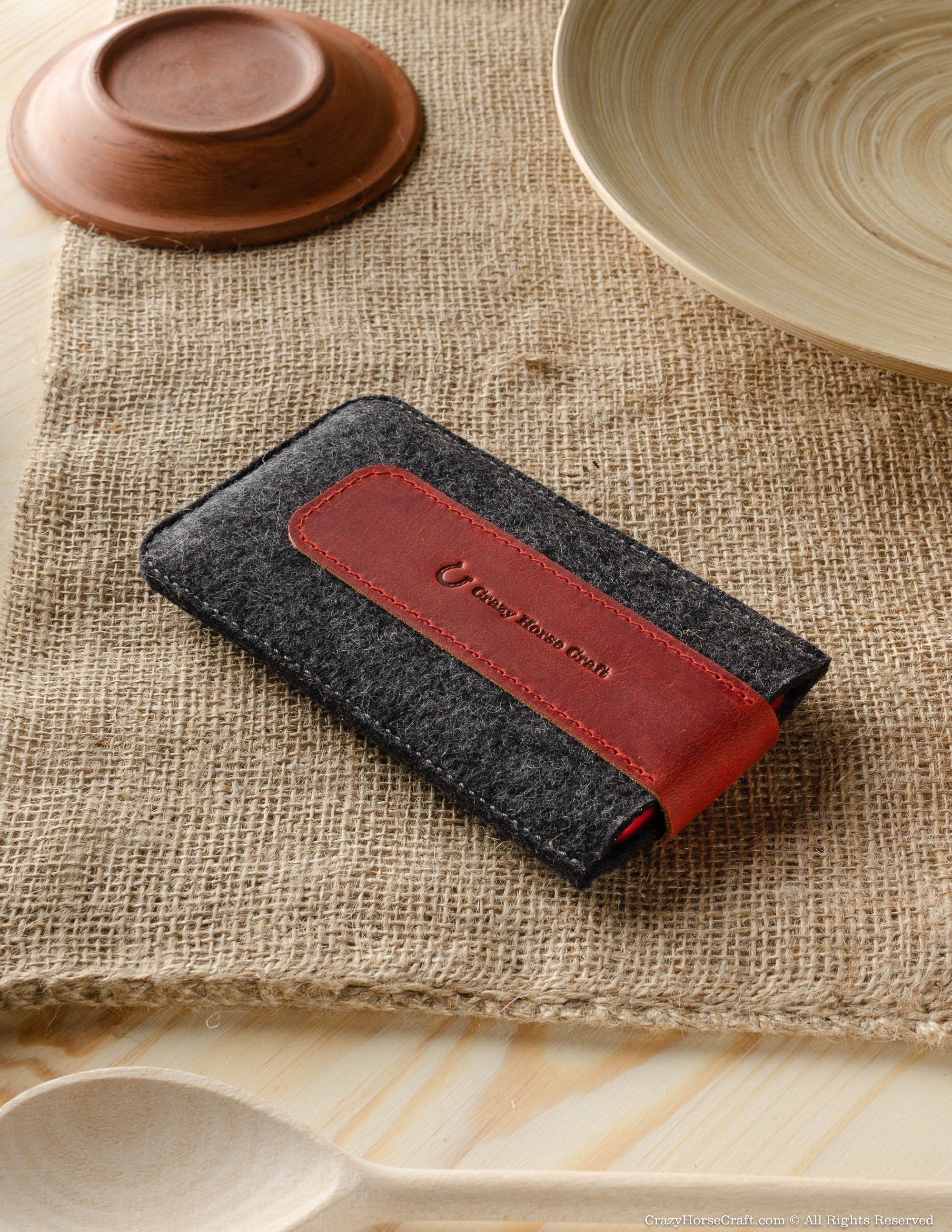 Funda con funda para iPhone 12 Pro 100 % lana fieltro vegetal bronceado rojo - Imagen 4 de 211
