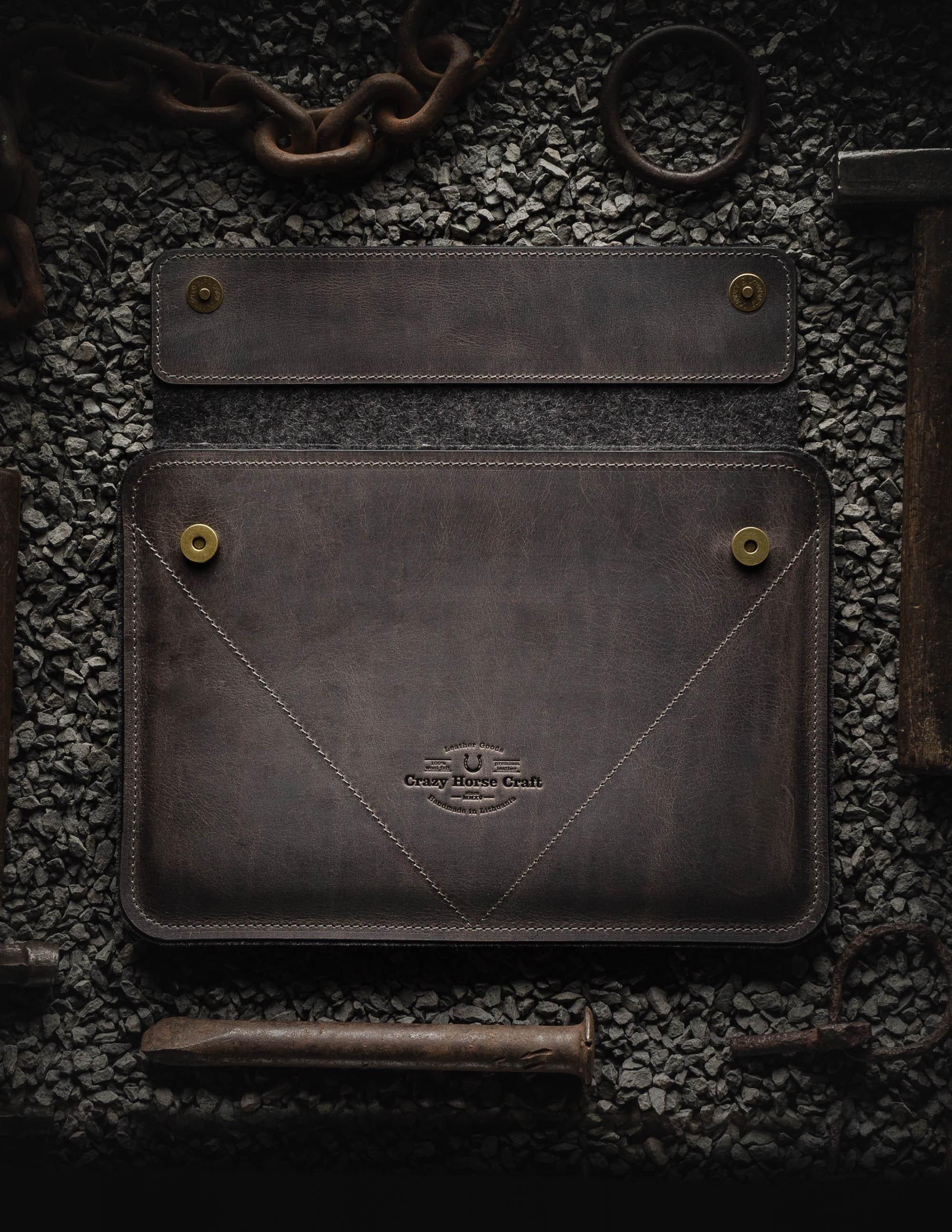 Macbook Pro 16 Case Sleeve Macbook Pro 16" Sleeve Macbook Pro 16 Gray Leather - Picture 9 of 91