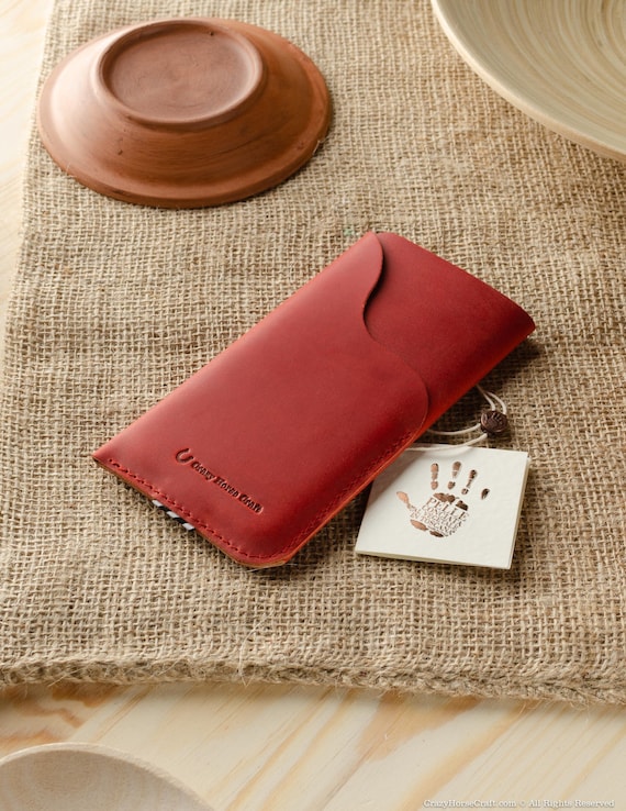 New Iphone Se Leather Case Sleeve With Wallet Card Etsy