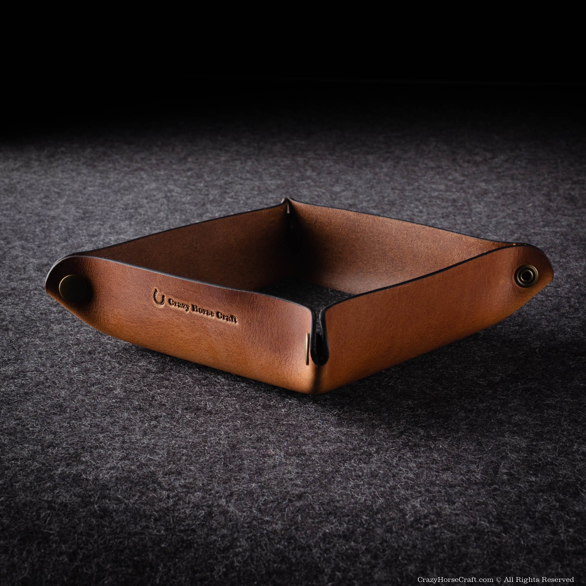 Veg Tanned Leather Valet Tray Desk Organizer Vanity Tray Leather Handcrafted - Picture 7 of 16