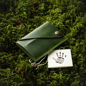 Minimalist wallet for men card holder for women slim men's wallet women's coin purse Alpine Green wallet perfect gift for him her money clip zdjęcie 1