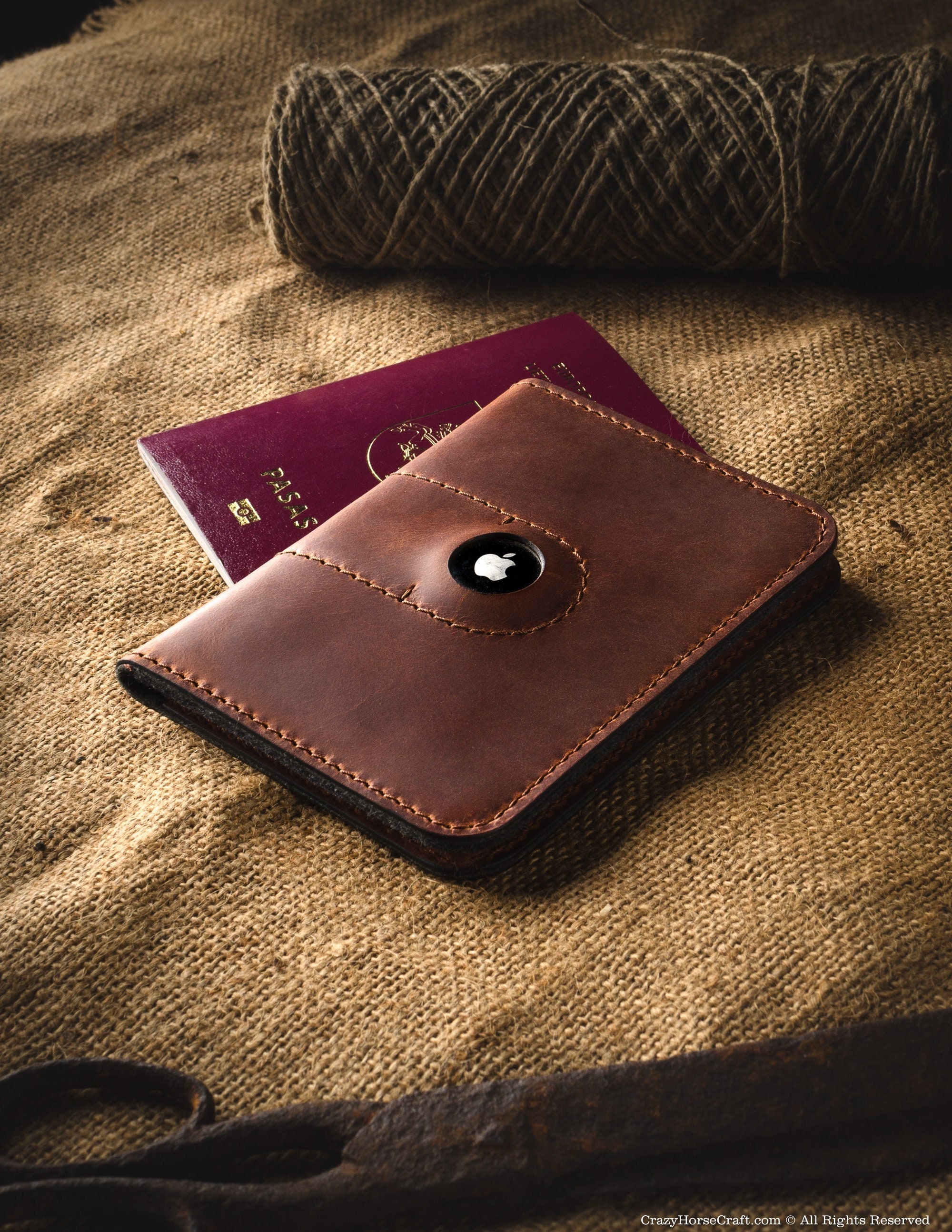 Harper Card Holder with Airtag Slot (Vegetable-Tanned Cowhide