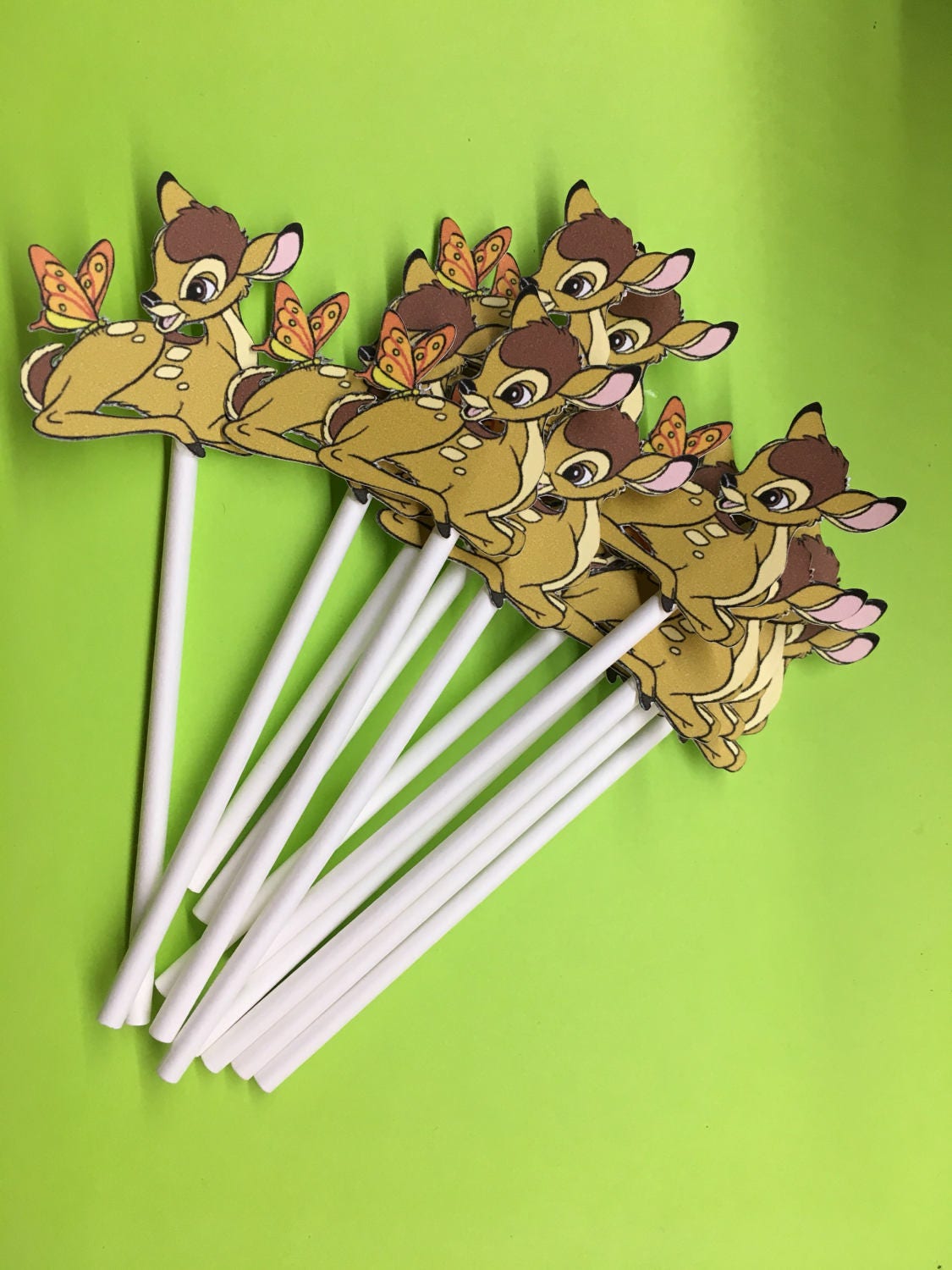 Bambi Cupcake Toppers or Treat Sticks Etsy Ireland