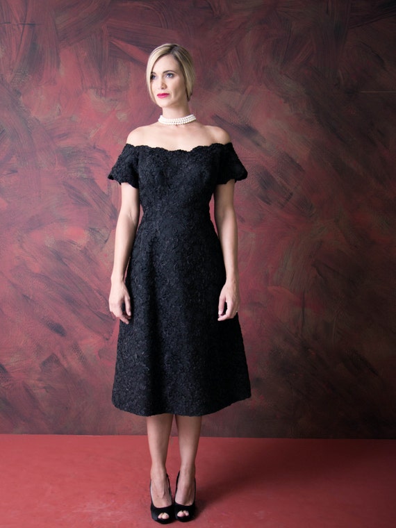 1960's Off Shoulder Dress
