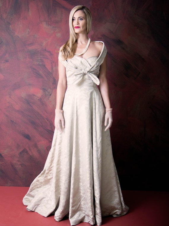 1940's Evening Silk Gown